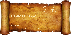 Tunyogi Anna névjegykártya